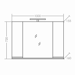 СанТа Зеркальный шкаф Марс 100 – фотография-2